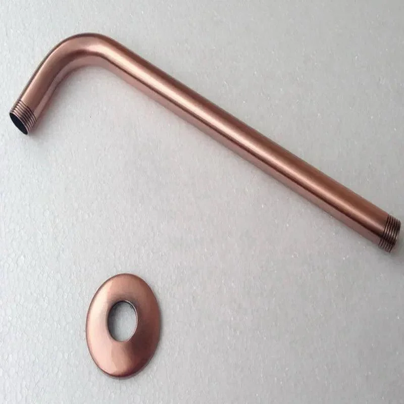 Antique Copper Brass Shower Head Extension Pipe Long Shower Arm -Bathlova