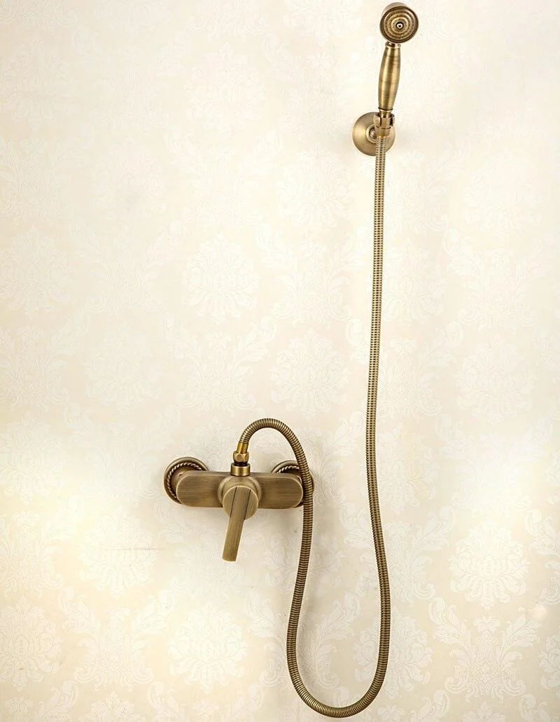 Antique Retro Bathroom Shower Tap Shower with Hand Shower Crane -Bathlova