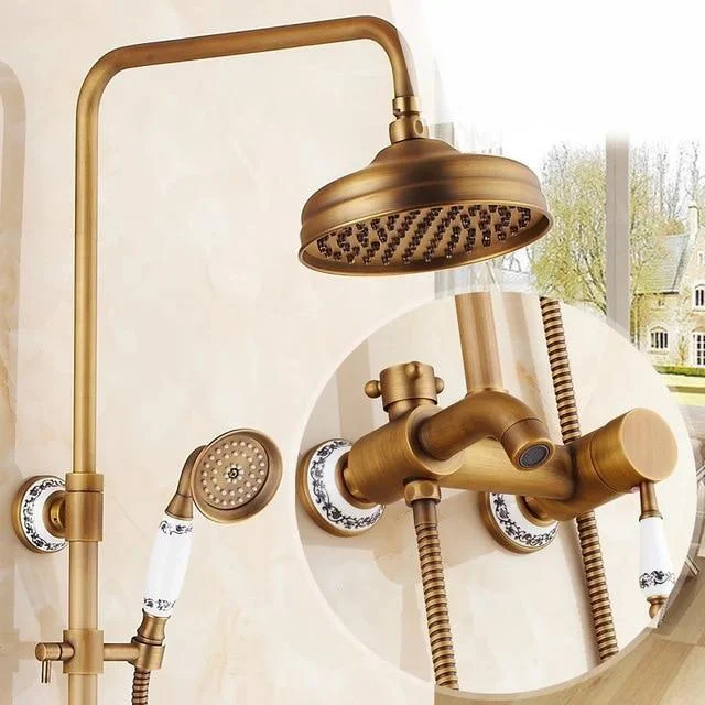 Antique Shower Bathtub Hot and Cold Mixer Tap Tap Set -Bathlova