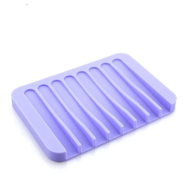 Antiskidding Home Improvement Flexible Soapbox Soap Dish Plate Holder -Bathlova