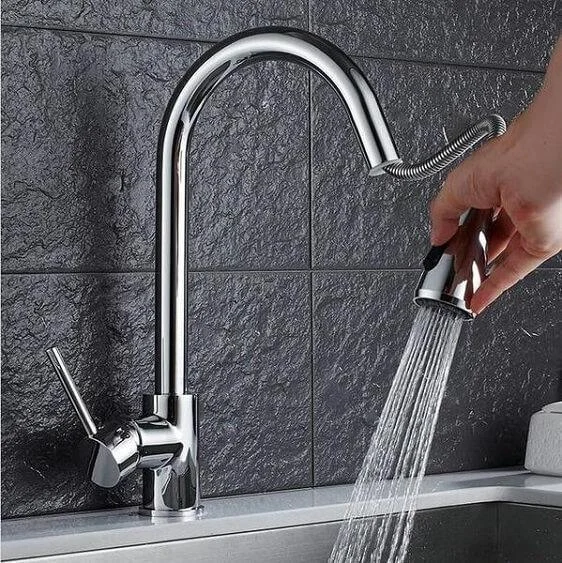 Anton - Retractable Kitchen Tap -Bathlova