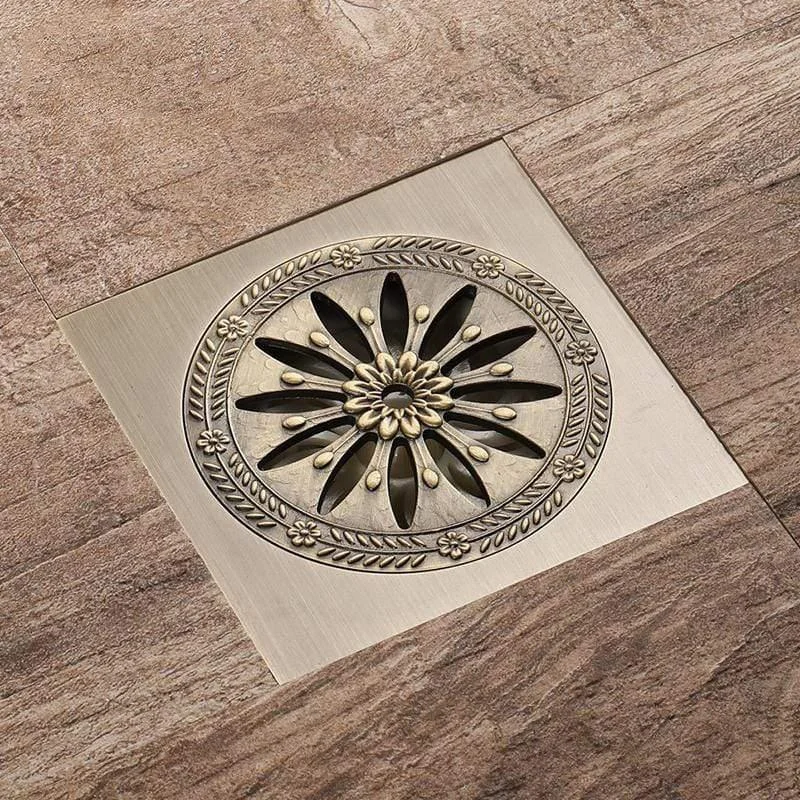 Art Carved Bathroom Shower Floor Drain -Bathlova