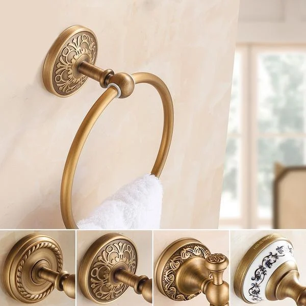 Art Carved Bathroom Towel Ring -Bathlova