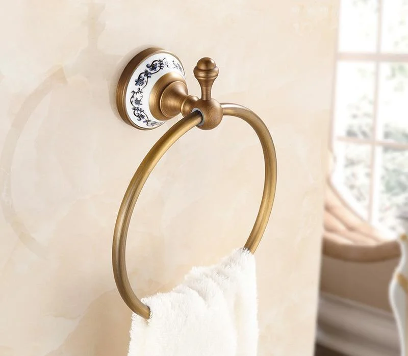 Art Carved Bathroom Towel Ring -Bathlova