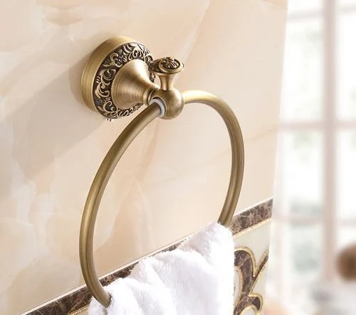 Art Carved Bathroom Towel Ring -Bathlova