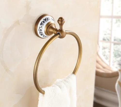 Art Carved Bathroom Towel Ring -Bathlova