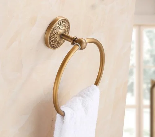 Art Carved Bathroom Towel Ring -Bathlova