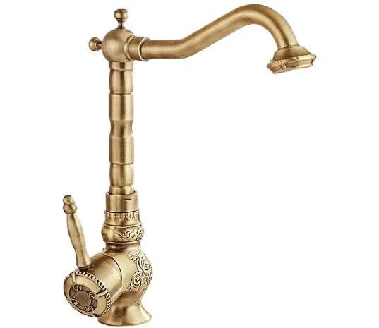 Artistic Single Lever Swivel Spout Basin Tap -Bathlova