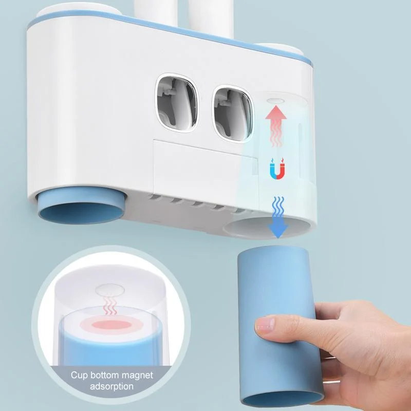 Automatic Toothpaste Dispenser with Toothbrush Holder -Bathlova