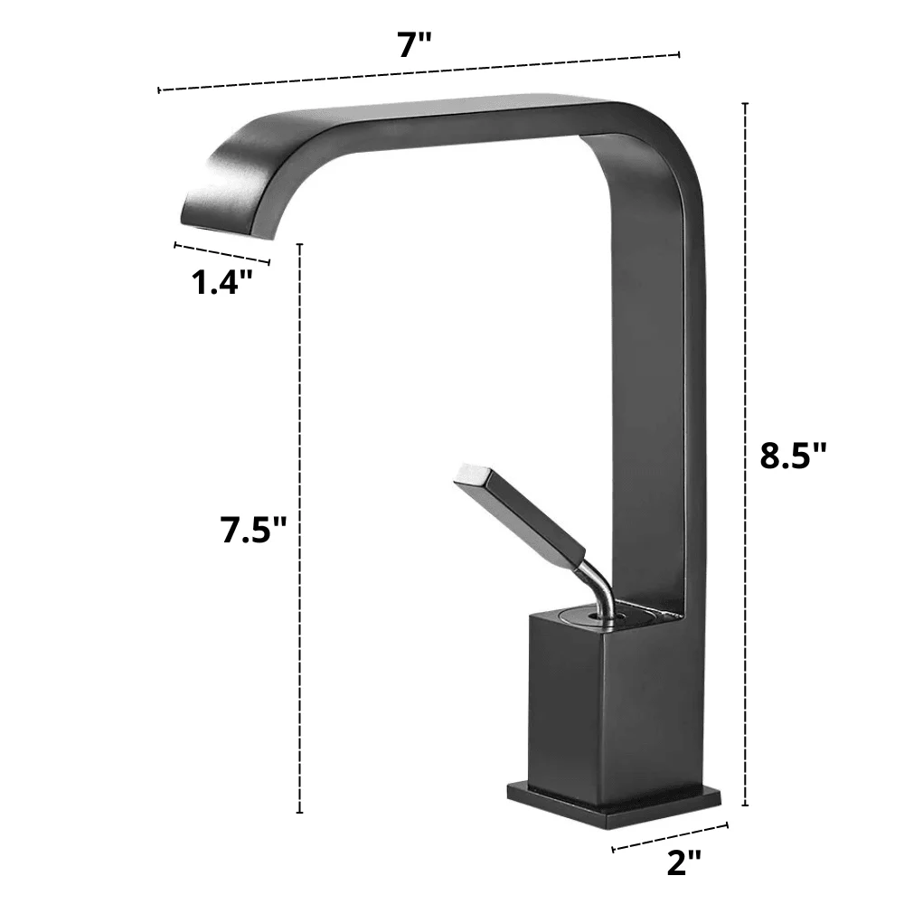 Bailey - Modern Curved Bathroom Tap -Bathlova