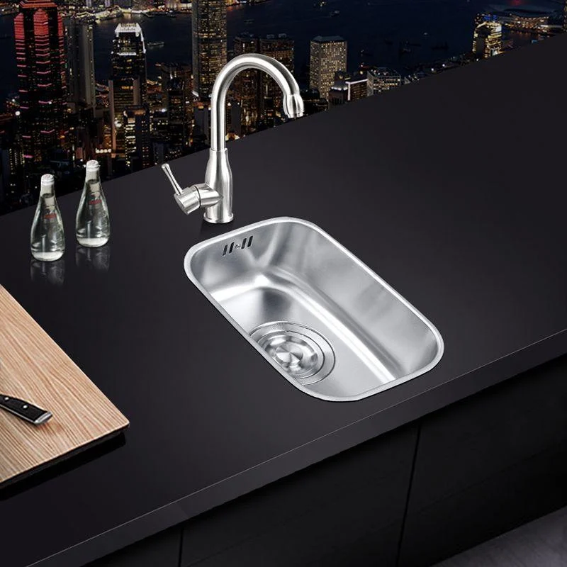 Basic Bar Sink Stainless Steel Single Bowl Kitchen Bar Sink with Drain Assembly -Bathlova