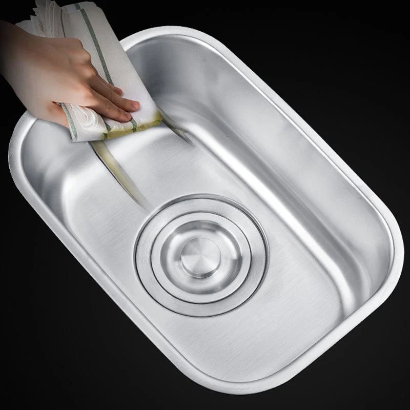 Basic Bar Sink Stainless Steel Single Bowl Kitchen Bar Sink with Drain Assembly -Bathlova