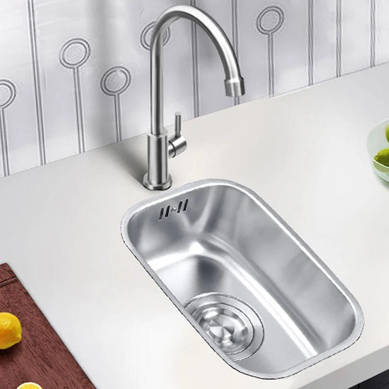 Basic Bar Sink Stainless Steel Single Bowl Kitchen Bar Sink with Drain Assembly -Bathlova