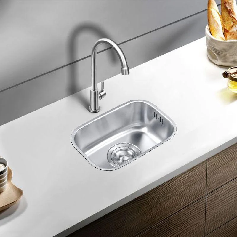 Basic Bar Sink Stainless Steel Single Bowl Kitchen Bar Sink with Drain Assembly -Bathlova