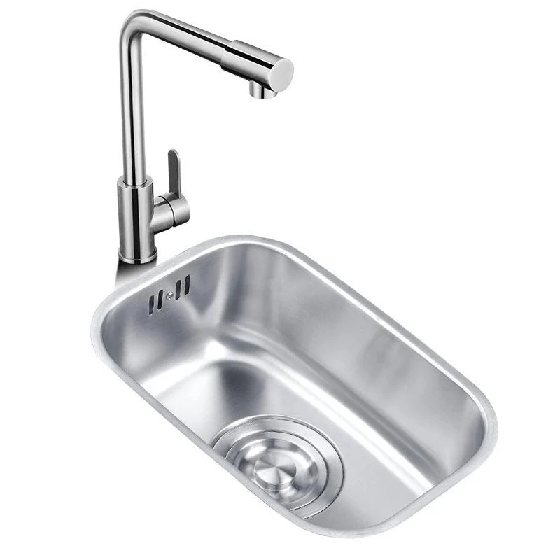 Basic Bar Sink Stainless Steel Single Bowl Kitchen Bar Sink with Drain Assembly -Bathlova