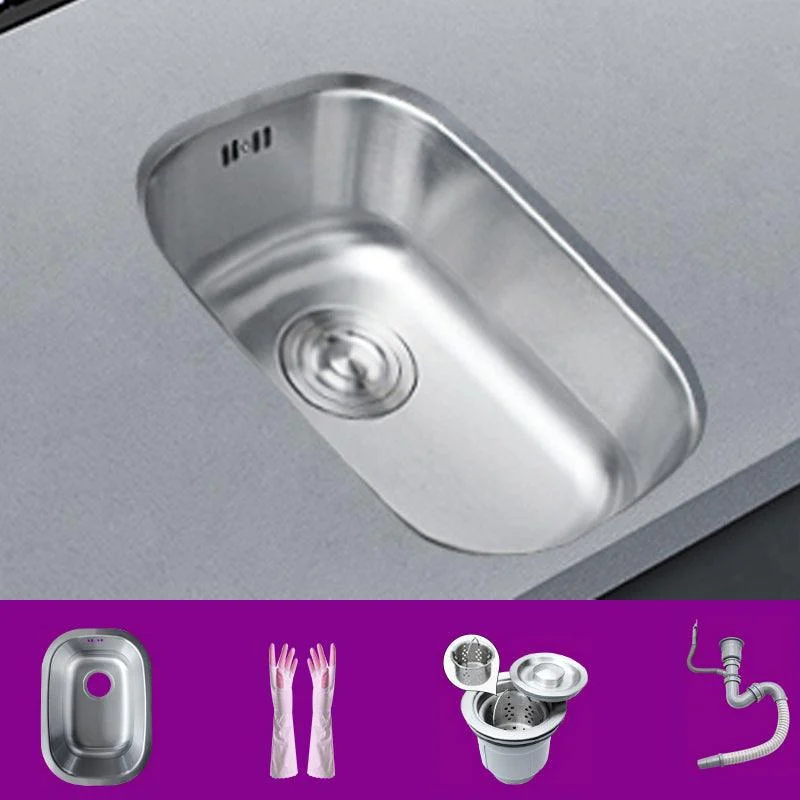 Basic Bar Sink Stainless Steel Single Bowl Kitchen Bar Sink with Drain Assembly -Bathlova