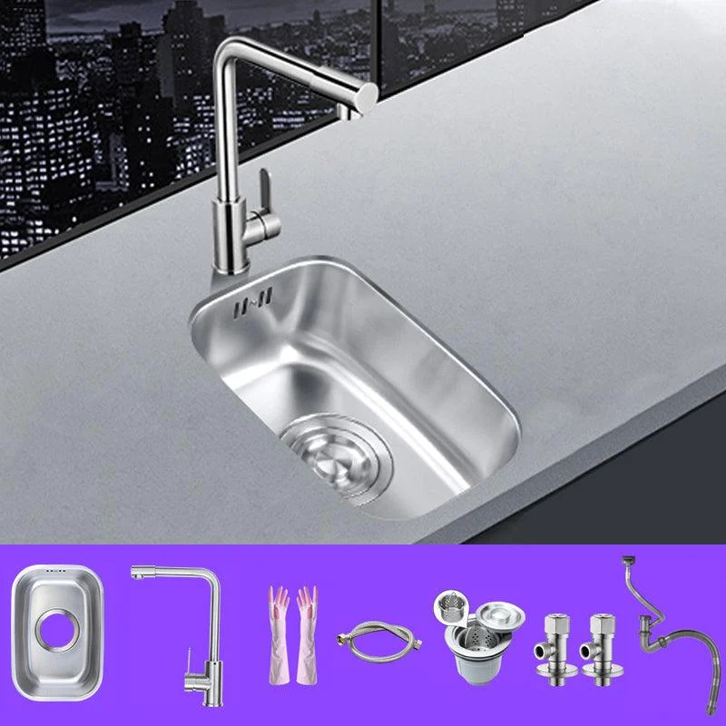 Basic Bar Sink Stainless Steel Single Bowl Kitchen Bar Sink with Drain Assembly -Bathlova