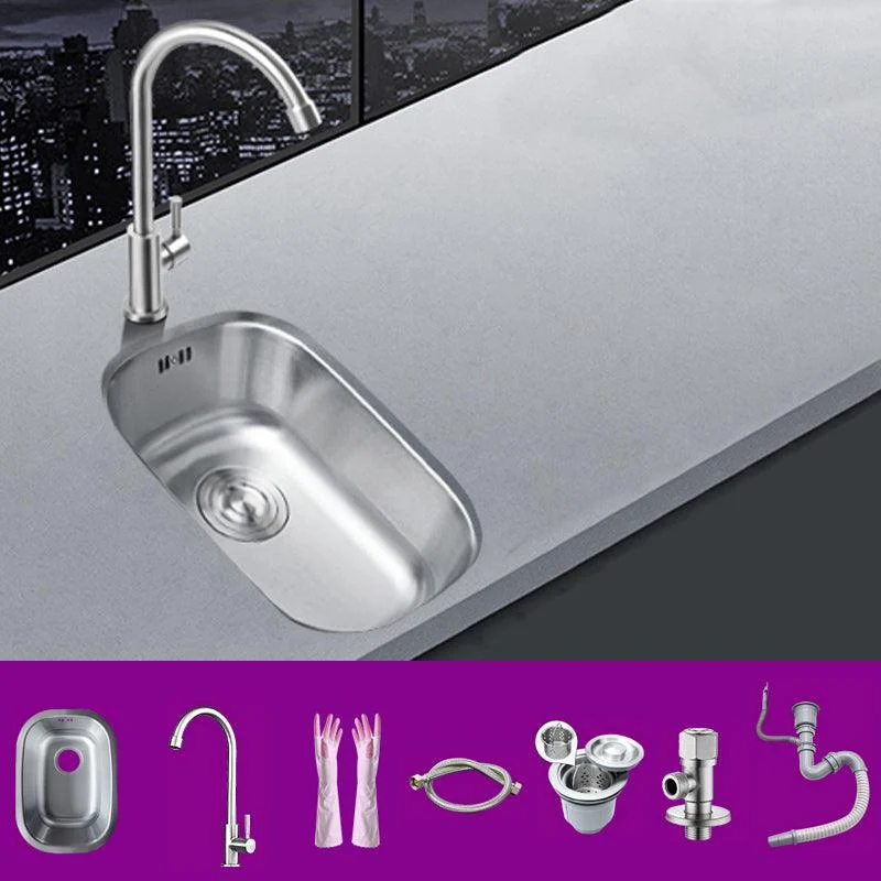 Basic Bar Sink Stainless Steel Single Bowl Kitchen Bar Sink with Drain Assembly -Bathlova