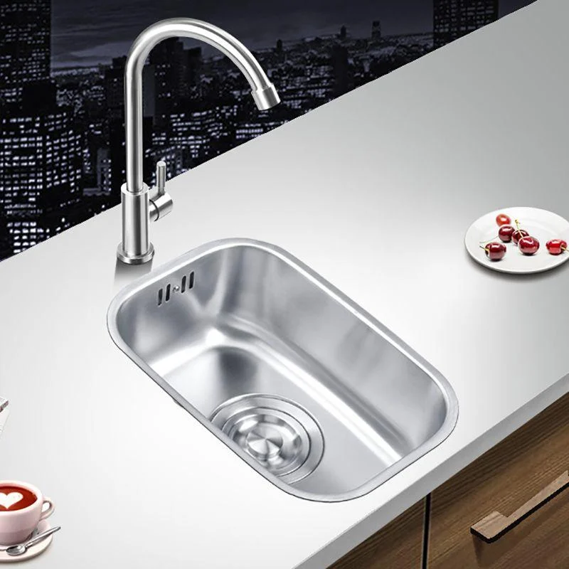 Basic Bar Sink Stainless Steel Single Bowl Kitchen Bar Sink with Drain Assembly -Bathlova