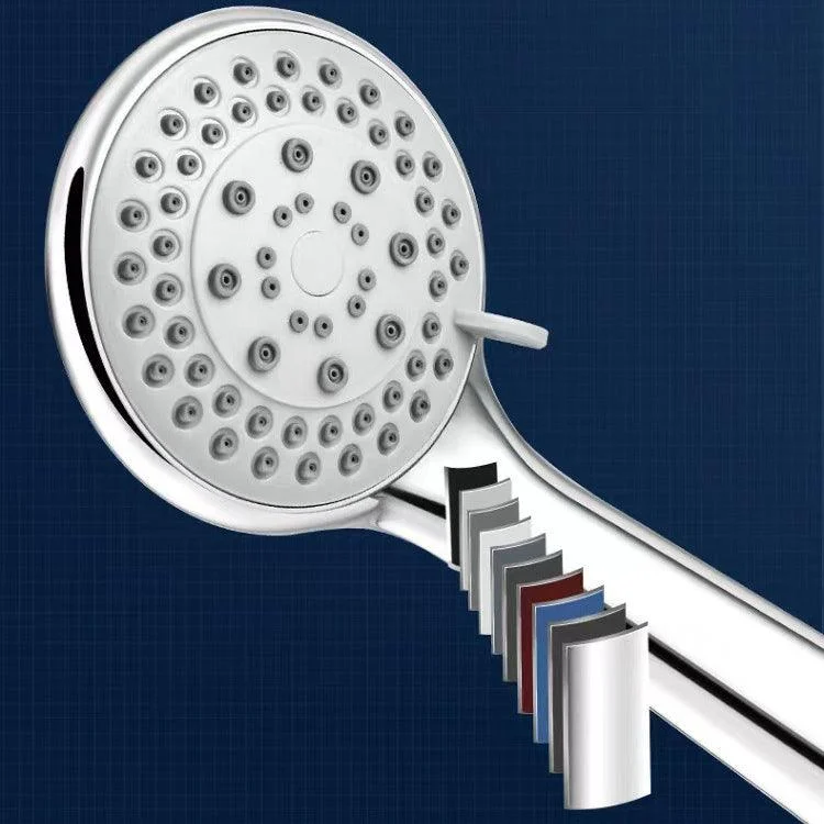 Basic Handheld Shower Head Round Standard Shower Heads in Silver -Bathlova