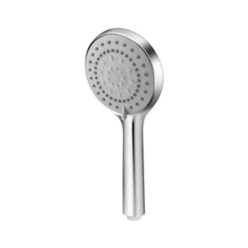 Basic Shower Head Round Plastic Handheld Shower Head in Silver -Bathlova