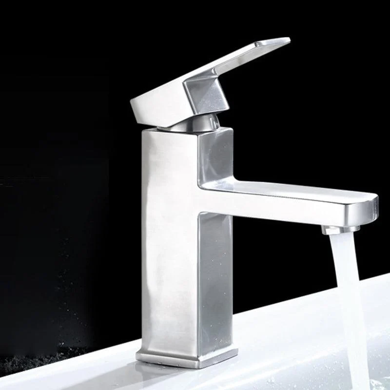 Basic Sink Tap Plain Low Arc Metal Centerset Sink Tap for Bathroom -Bathlova