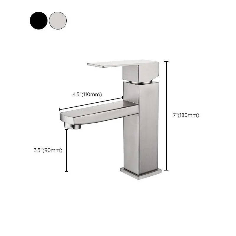 Basic Sink Tap Plain Low Arc Metal Centerset Sink Tap for Bathroom -Bathlova