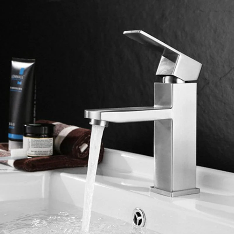 Basic Sink Tap Plain Low Arc Metal Centerset Sink Tap for Bathroom -Bathlova