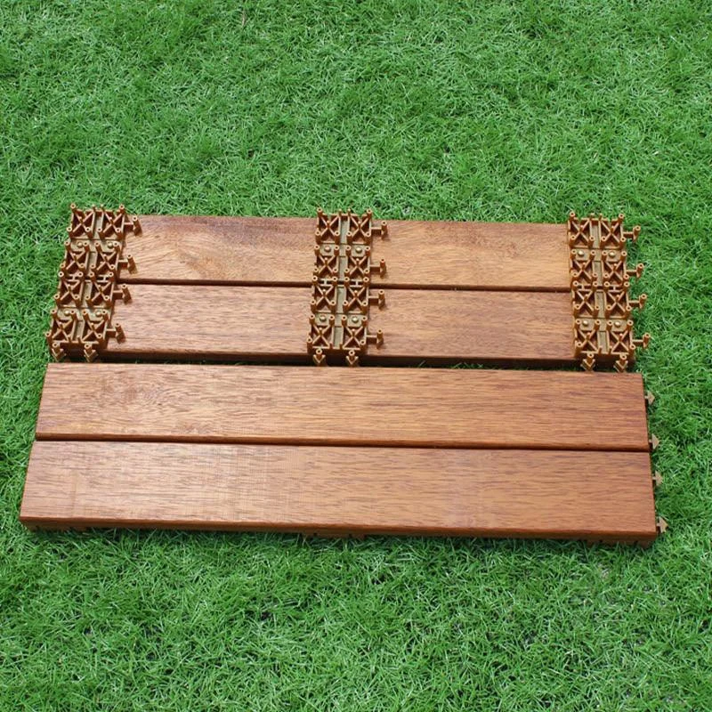 Basic Wood Tile Set Composite Interlocking Patio Flooring Tiles -Bathlova