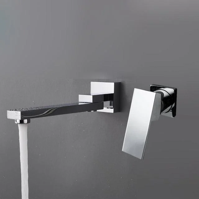 Basin Bathroom Tap Wall Mount Mixer Sink Tap Swivel Spout -Bathlova