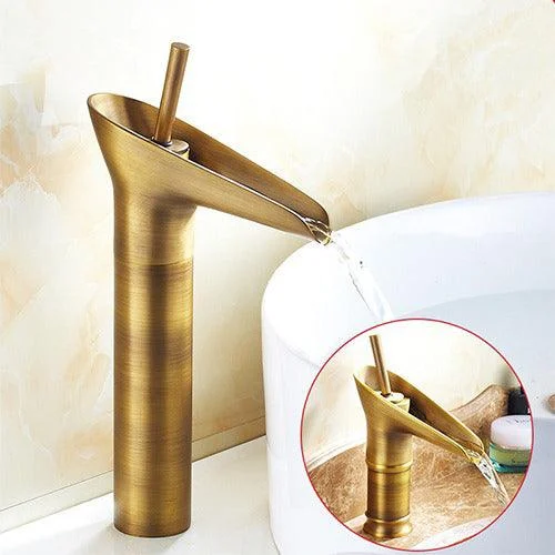 Basin Tap Antique Style Waterfall Bathroom Tap Water Tap -Bathlova