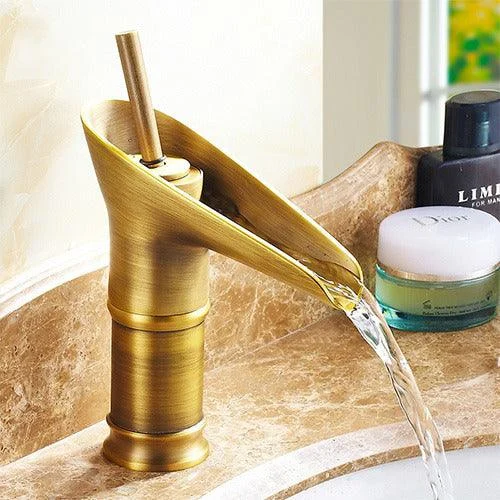 Basin Tap Antique Style Waterfall Bathroom Tap Water Tap -Bathlova