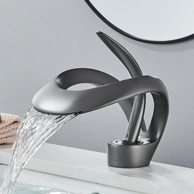 Basin Tap Bathroom Waterfall Mixer Tap Water Sink Mixer Tap -Bathlova