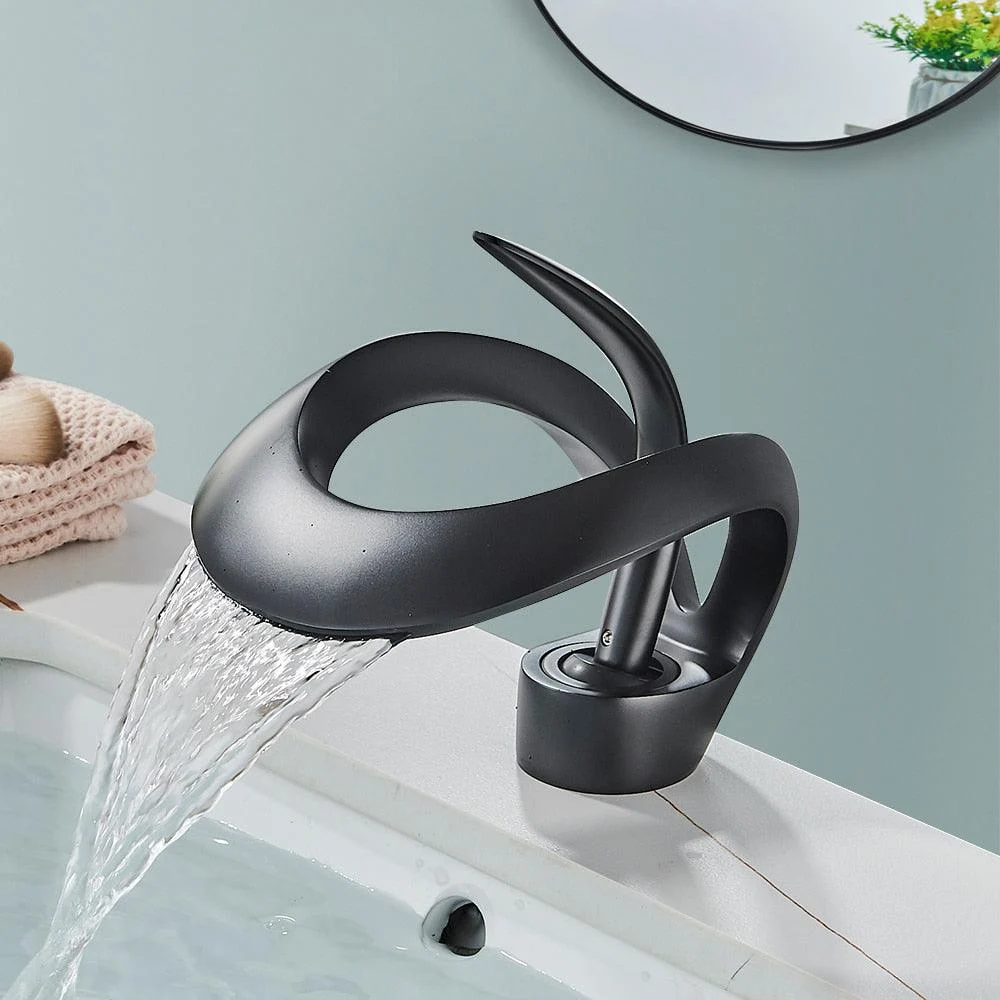 Basin Tap Bathroom Waterfall Mixer Tap Water Sink Mixer Tap -Bathlova