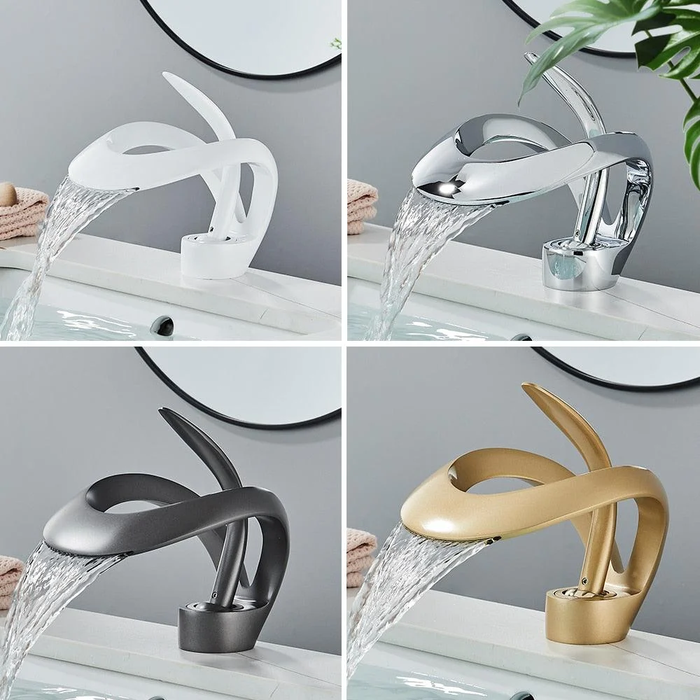 Basin Tap Bathroom Waterfall Mixer Tap Water Sink Mixer Tap -Bathlova