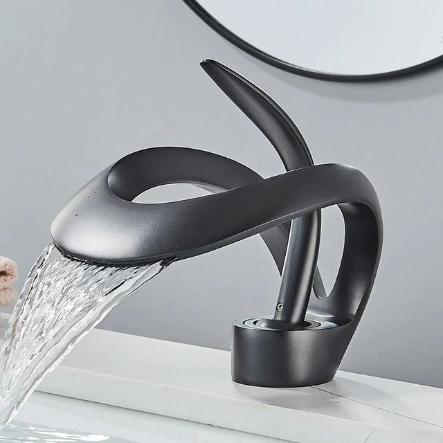 Basin Tap Bathroom Waterfall Mixer Tap Water Sink Mixer Tap -Bathlova