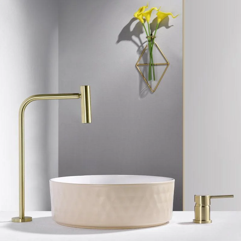 Basin Tap Bathroom Widespread Creative Brass Water Mixer Tap -Bathlova