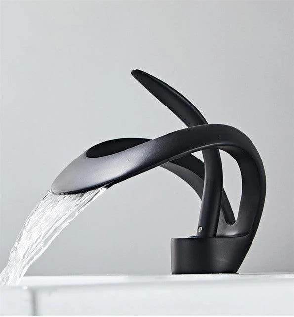 Basin Tap Black Bathroom Tap Brass Creative Sink Mixer Tap -Bathlova