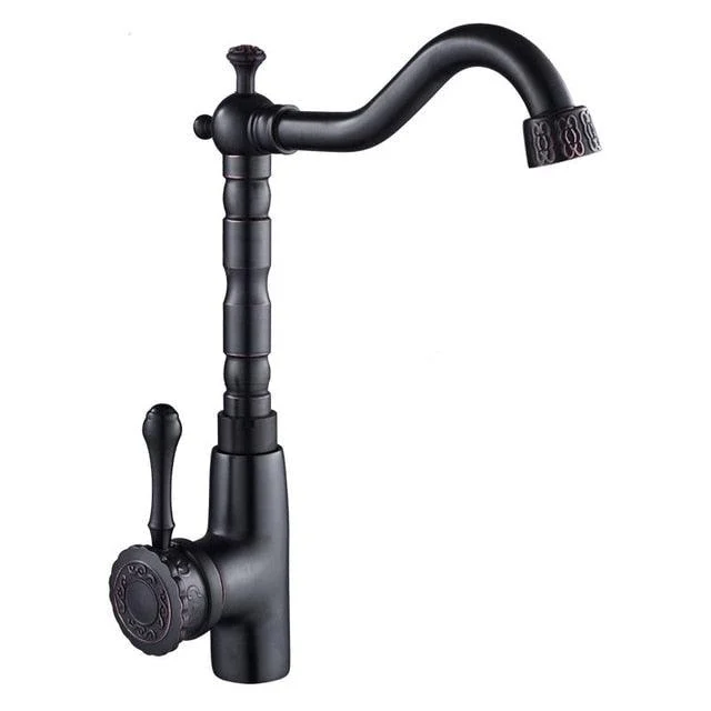 Basin Tap Black Bronze Sink Tap 360 Degree Rotation Mixer Tap -Bathlova