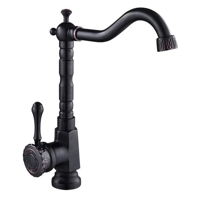 Basin Tap Black Bronze Sink Tap 360 Degree Rotation Mixer Tap -Bathlova