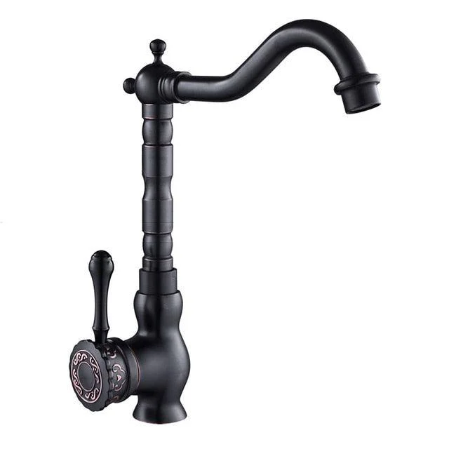 Basin Tap Black Bronze Sink Tap 360 Degree Rotation Mixer Tap -Bathlova