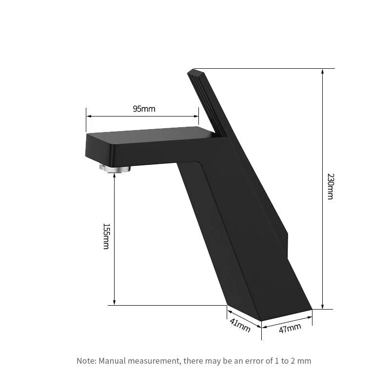 Basin Tap Black chrome Face Single Handle Deck Mounted Sink Tap -Bathlova