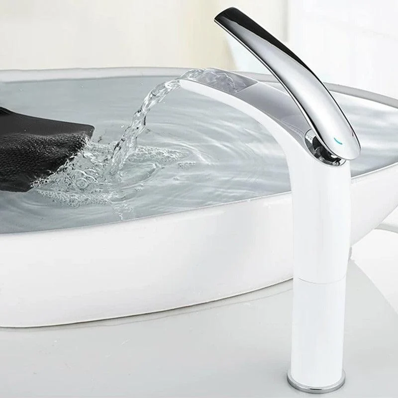 Basin Tap Brass Tall Low Bathroom Tap Open Type Waterfall Tap -Bathlova