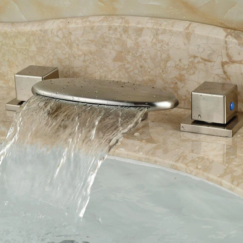 Basin Tap Deck Mount Bathroom Mixer Tap with LED Light -Bathlova