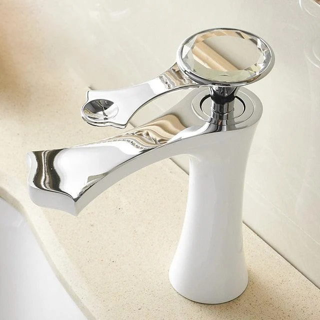 Basin Tap Deck Mounted Mixer Tap Single Hole Bathroom Sink Tap -Bathlova