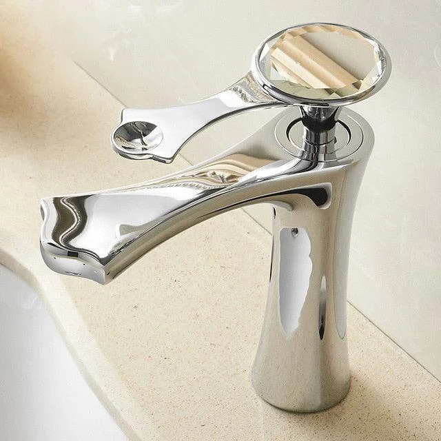 Basin Tap Deck Mounted Mixer Tap Single Hole Bathroom Sink Tap -Bathlova