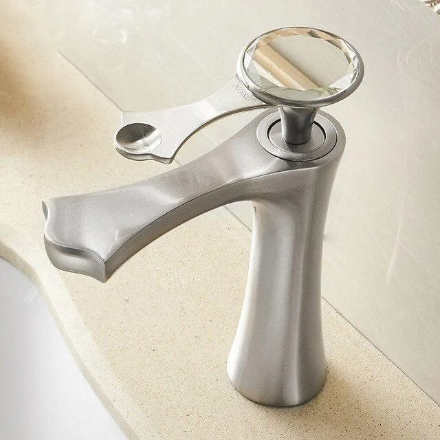 Basin Tap Deck Mounted Mixer Tap Single Hole Bathroom Sink Tap -Bathlova