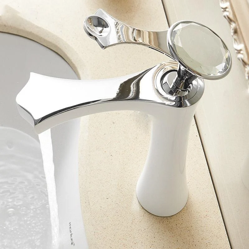 Basin Tap Deck Mounted Mixer Tap Single Hole Bathroom Sink Tap -Bathlova