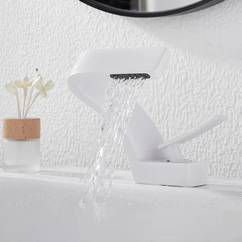 Basin Tap Deck Mounted Waterfall Bathroom Vessel Sink Mixer Tap -Bathlova