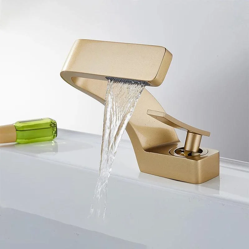 Basin Tap Deck Mounted Waterfall Bathroom Vessel Sink Mixer Tap -Bathlova